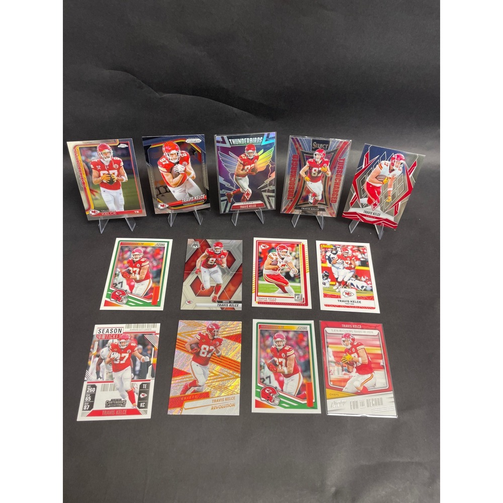Travis Kelce Kansas City Chiefs Football 13 Card Lot Panini Prizm Select Phoenix